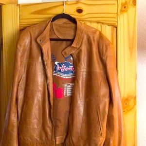 Men’s leather jacket infinity never worn medium